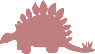 Silhouette Pink Stegosaurus Stickdatei