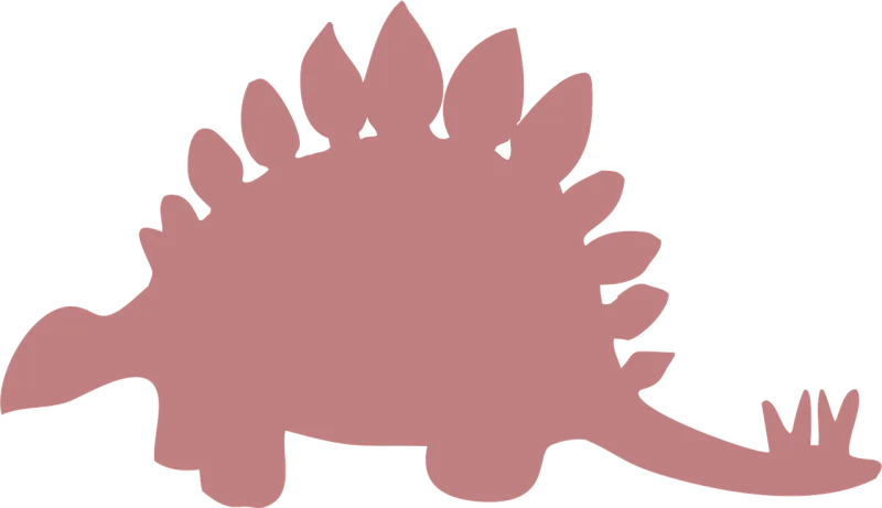 Silhouette Pink Stegosaurus Stickdatei – Kinder