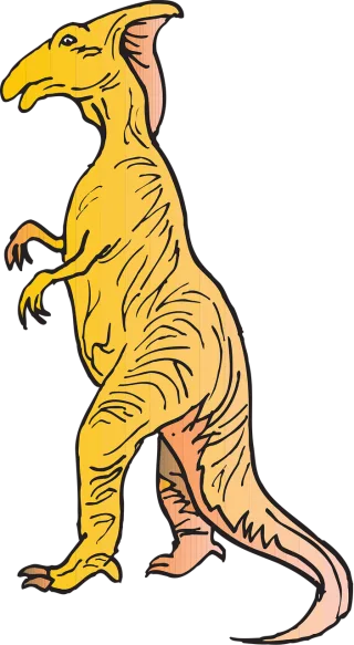 Yellow Dinosaur Standing Stickdatei