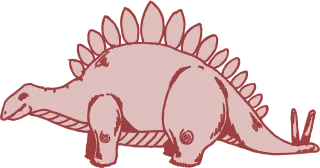 Stegosaurus Dinosaur Reptile Stickdatei – Kinder