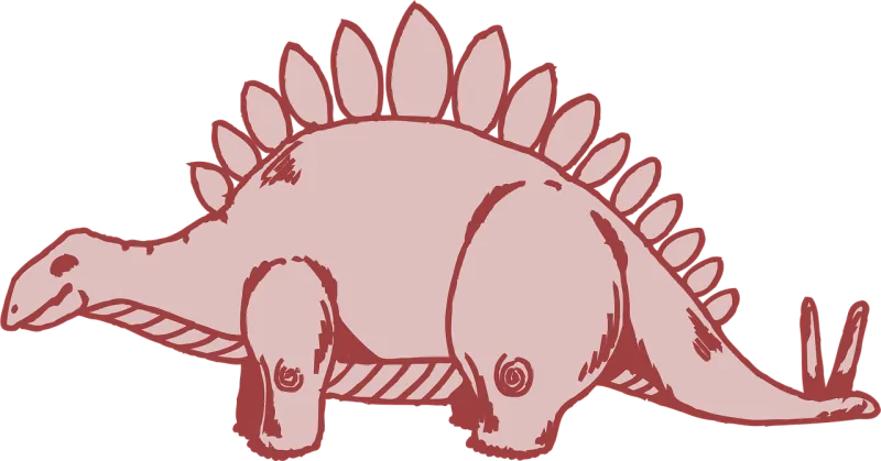 Stegosaurus Dinosaur Reptile Stickdatei – Kinder