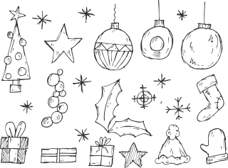 Christmas Christmas tree Decorations Stickdatei