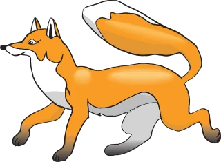 White Orange Fox Stickdatei