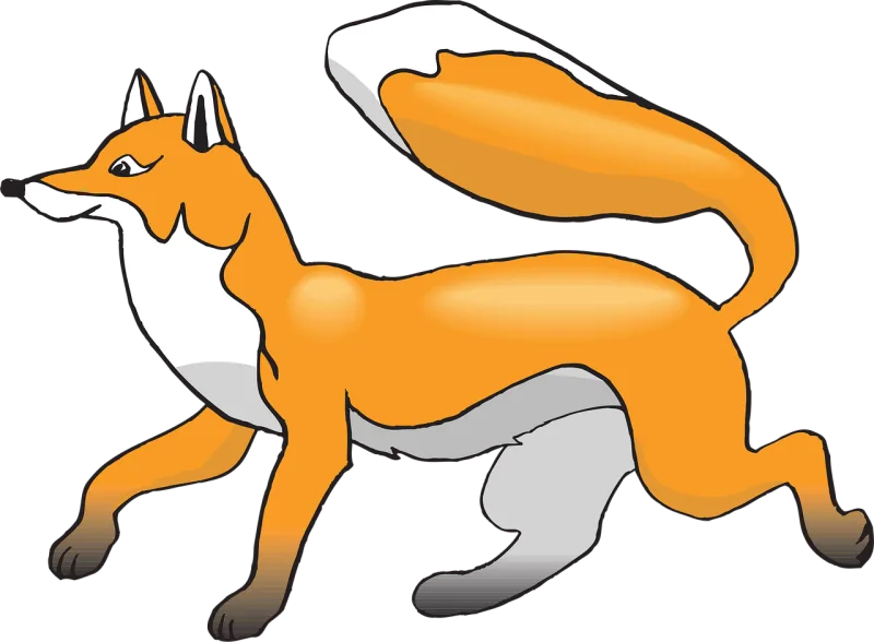 White Orange Fox Stickdatei – Tiere
