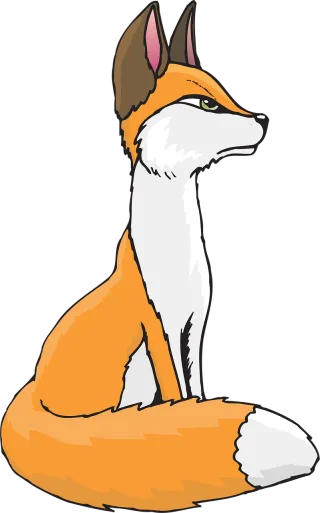 White Orange Fox Stickdatei