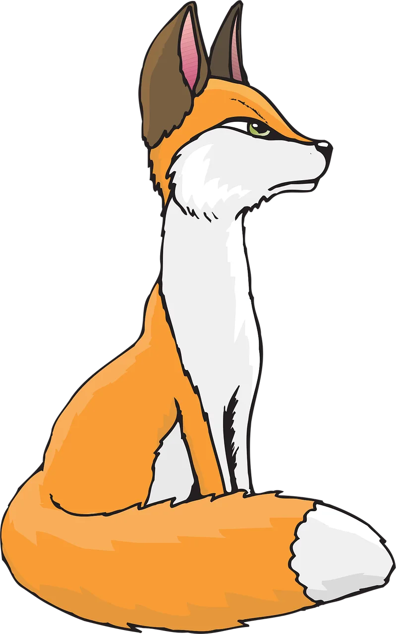 White Orange Fox Stickdatei – Tiere
