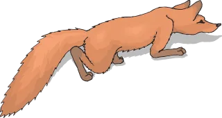 Orange Fox Tail Stickdatei