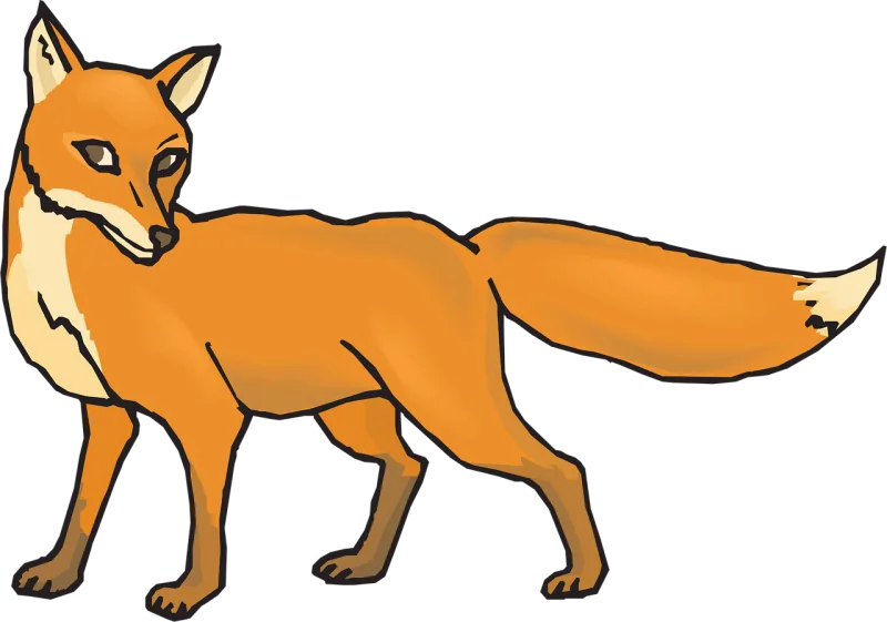 Orange Fox Nature Stickdatei – Tiere