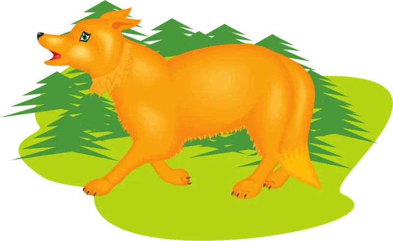 Orange Grass Nature Stickdatei – Tiere