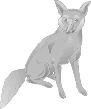 Fox Grey Animal Stickdatei