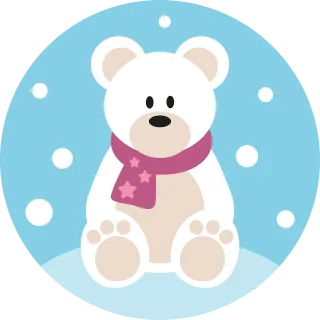 Polar bear Polar Christmas Stickdatei