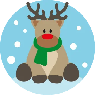 Reindeer Rudolph Christmas Stickdatei