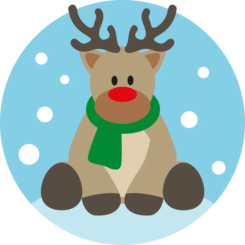 Reindeer Rudolph Christmas Stickdatei – Weihnachten