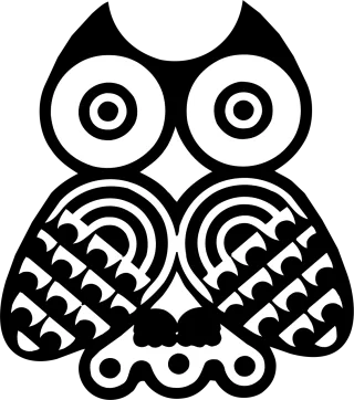 Owls Bird Black Stickdatei