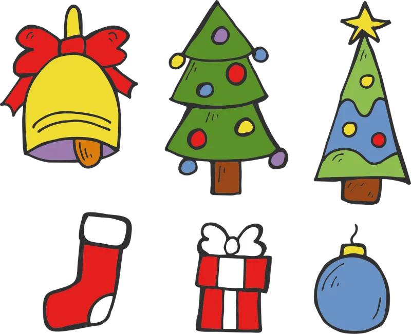 Christmas The christmas tree Bell Stickdatei – Weihnachten