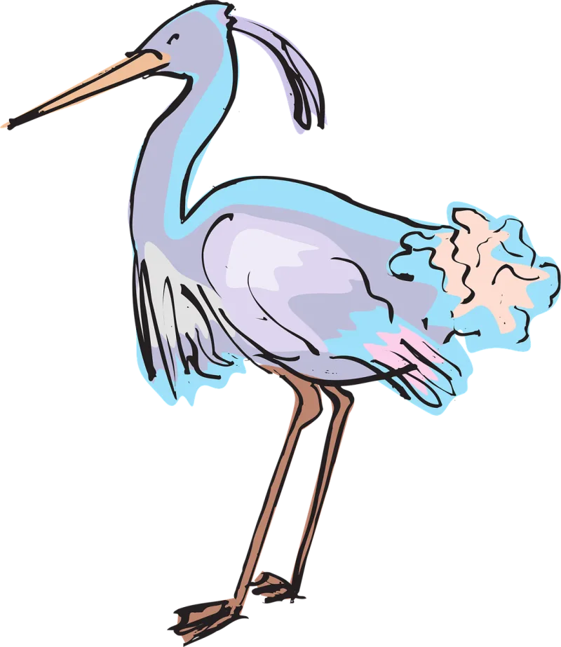Blue Purple Bird Stickdatei – Natur