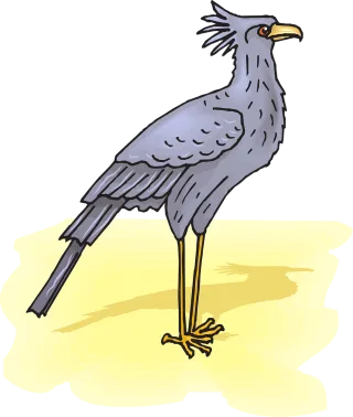 Secretary Bird Nature Stickdatei