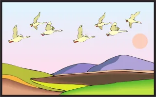 Land Birds Nature Stickdatei