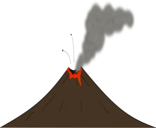 Earth Smoke Volcano Stickdatei – Natur