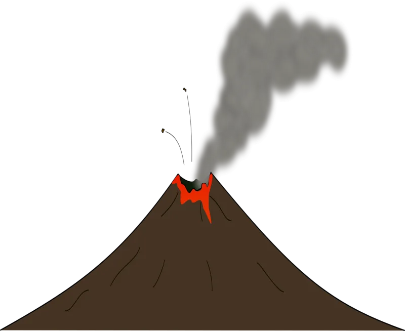 Earth Smoke Volcano Stickdatei – Natur