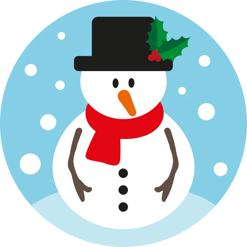 Snowman Christmas Winter Stickdatei – Weihnachten