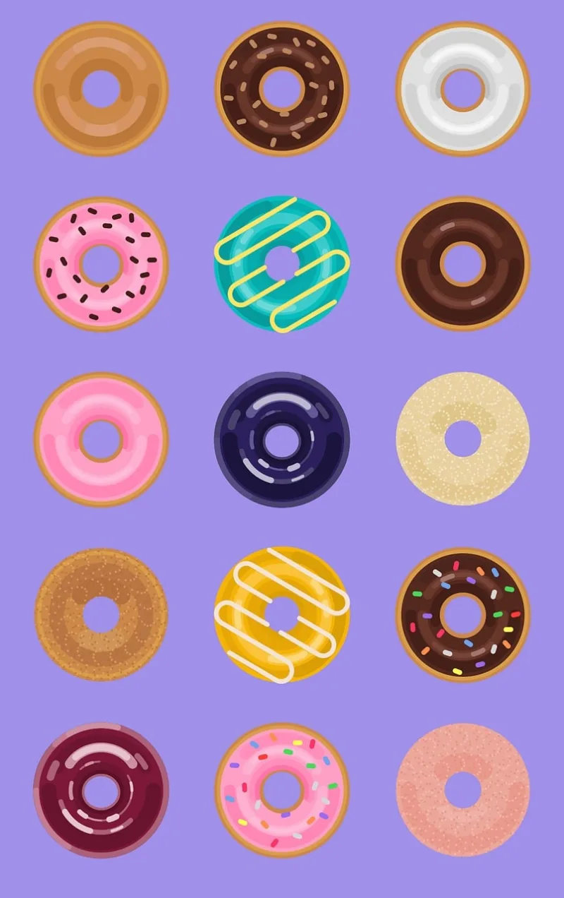 Donut Sugar Chocolate Stickdatei – Essen & Trinken