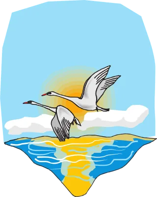 Birds Flying Geese Stickdatei – Herzen & Liebe