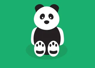 Panda Animal Cute Stickdatei