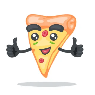 Pizza Mascot Character Stickdatei