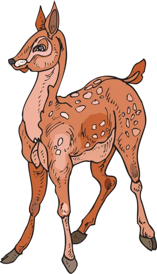 Fawn Forest Deer Stickdatei