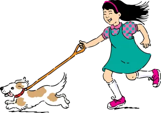 Girl Running Pet Stickdatei