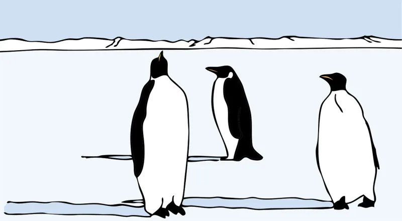 Penguins Animals Birds Stickdatei – Weihnachten