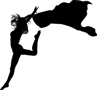 Woman Joy Silhouette Stickdatei