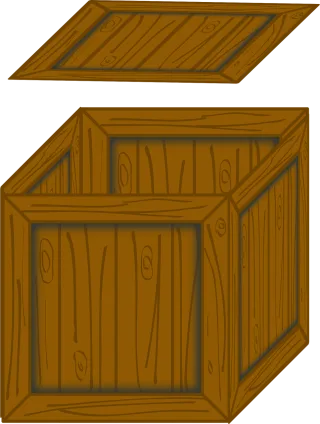 Wooden Box Opened Stickdatei