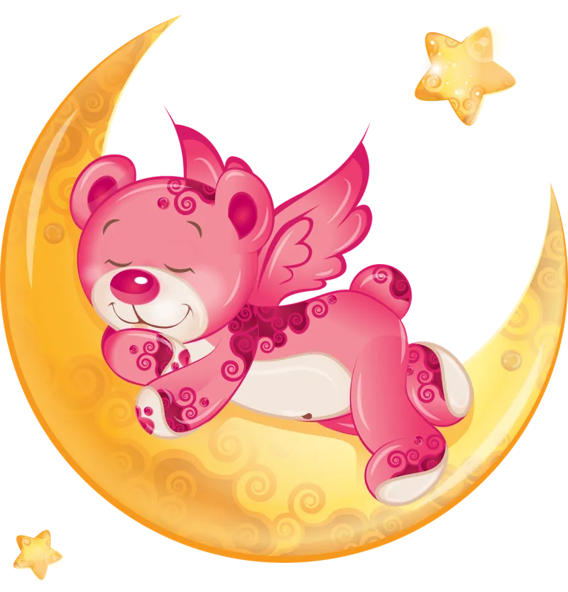 Teddy bear Moon Mood Stickdatei – Tiere