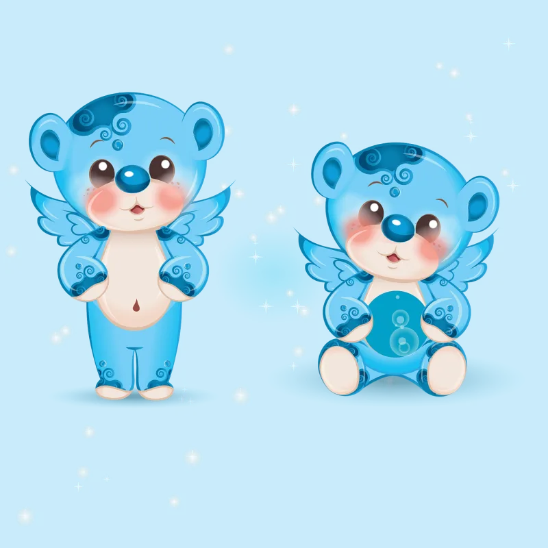 Blue Teddy bears Teddy bear Stickdatei – Kinder