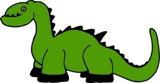 Dinosaur Green Extinct Stickdatei – Kinder