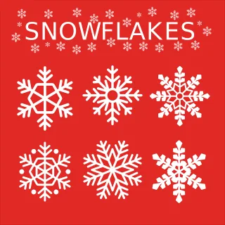 Snowflakes White Winter Stickdatei