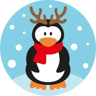 Penguin Nature Christmas Stickdatei