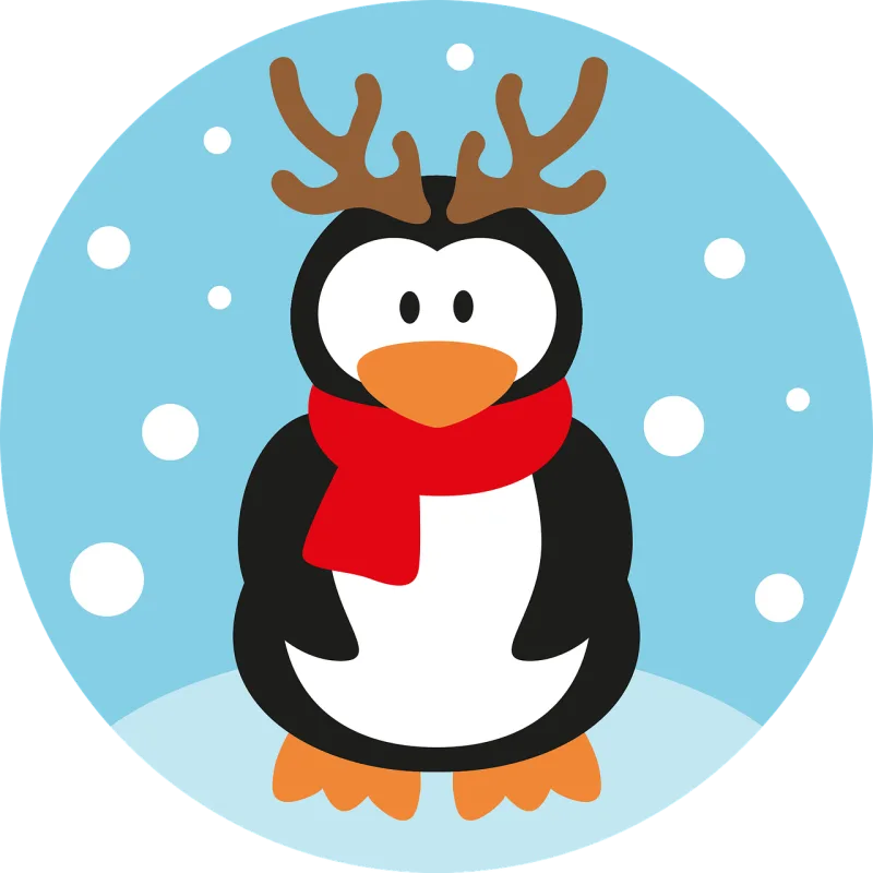 Penguin Nature Christmas Stickdatei – Weihnachten