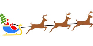 Santa Christmas Reindeer Stickdatei