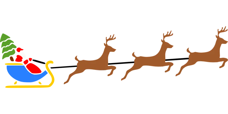 Santa Christmas Reindeer Stickdatei – Weihnachten