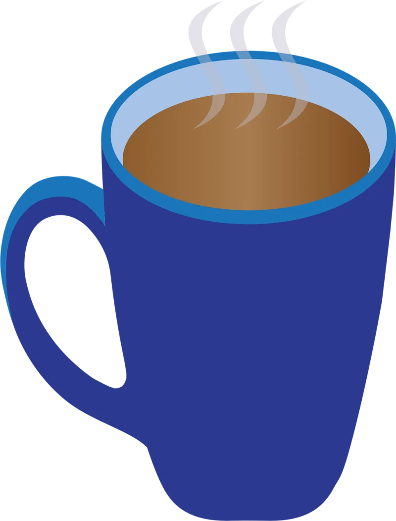Cup Blue Coffee Stickdatei – Essen & Trinken