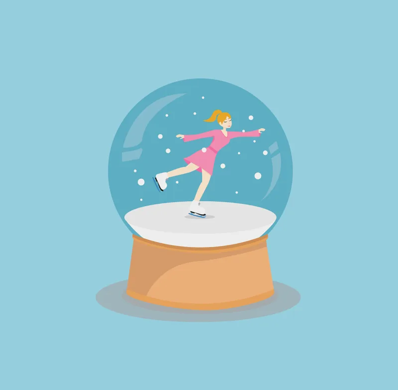 Skating Nature Girl Stickdatei – Weihnachten