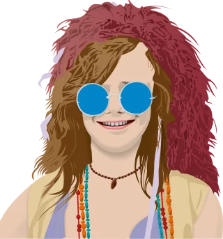Janis joplin Hippie Singer Stickdatei