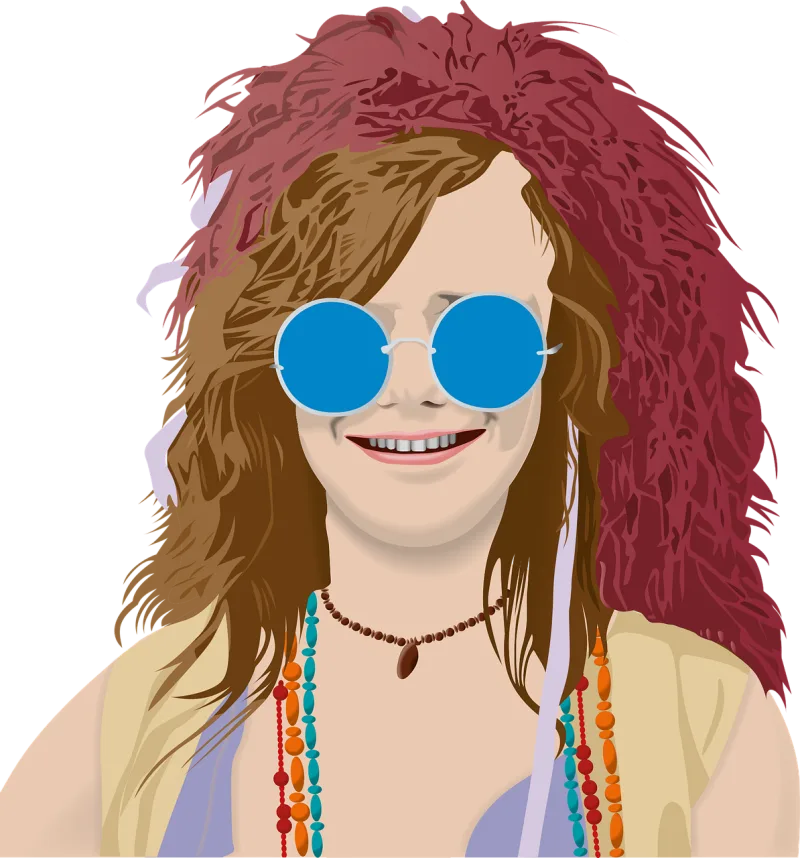 Janis joplin Hippie Singer Stickdatei – Musik