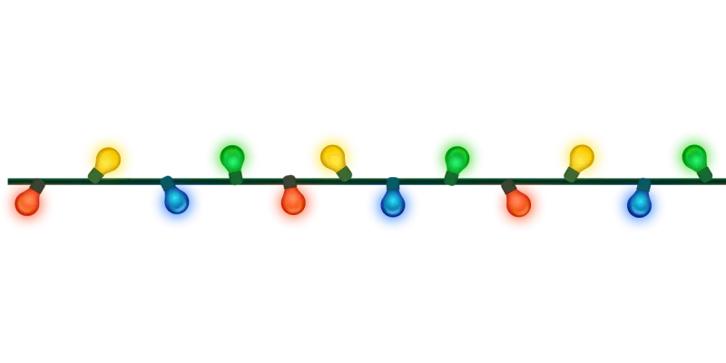 Vector Garland Light bulbs Stickdatei – Weihnachten