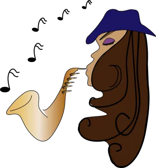 Jazz Musician Saxophone Stickdatei