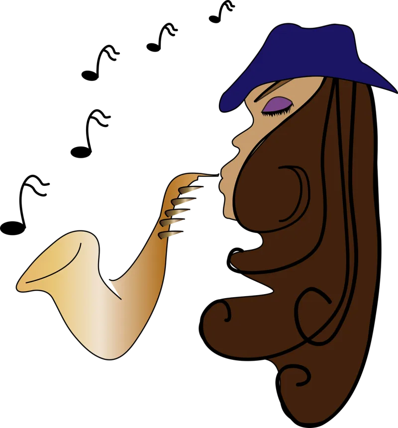 Jazz Musician Saxophone Stickdatei – Musik