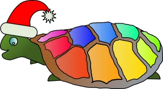 Turtle Christmas Holiday Stickdatei